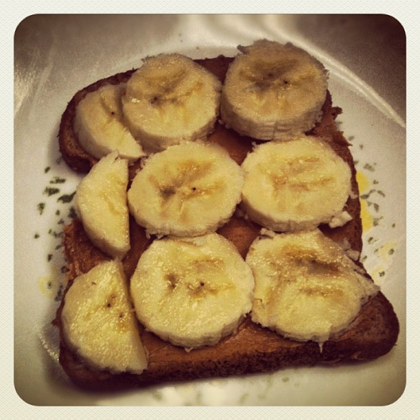 Day 2: PB & banana toast. #fruit #breakfast  #marchphotoaday