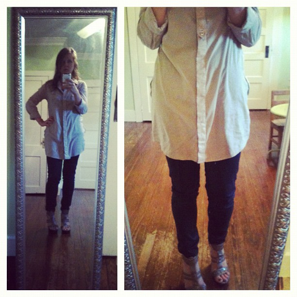 I can FINALLY get into these skinny minnies. #whatiwore #sixoclock #photoadayjune