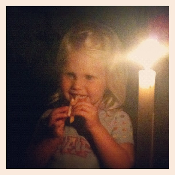 French fries by candlelight! #powerisout
