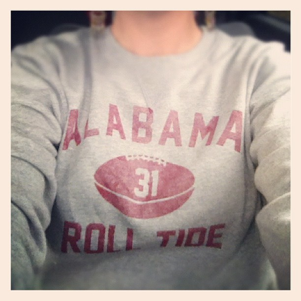 We might not have come home with a win, but we had so much fun and I can home with this SUPER cute sweatshirt :). #rolltideyall