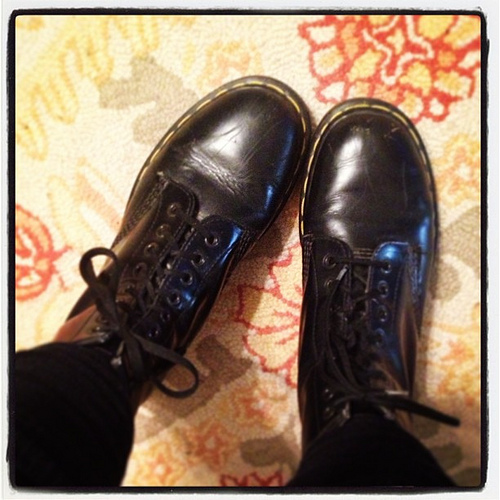 Wearing 18 year old Doc Martens to church... Feeling a little nostalgic today ;).