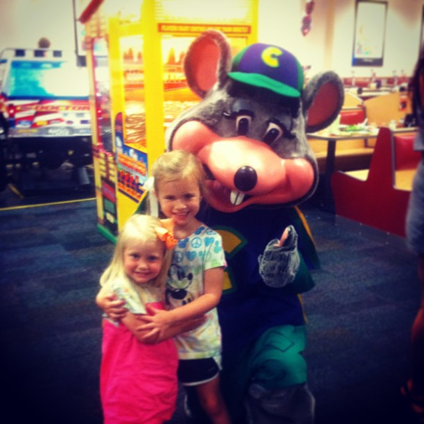 Thank goodness I wasn't subjected to this torture tonight. These girls have some sweet daddies! #chuckecheese