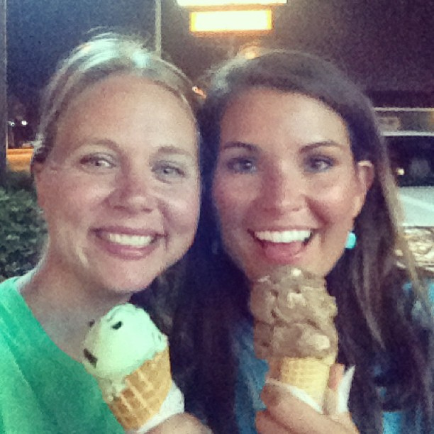 1 mile of #55milesinaugust. That's right, we just walked to Scoops!