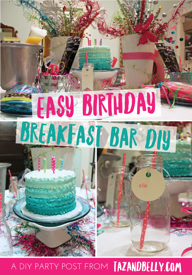 Easy DIY Breakfast Bar | tazandbelly.com