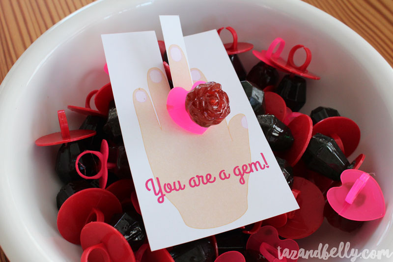 Ring Pop Valentines Printable & Tutorial | tazandbelly.com