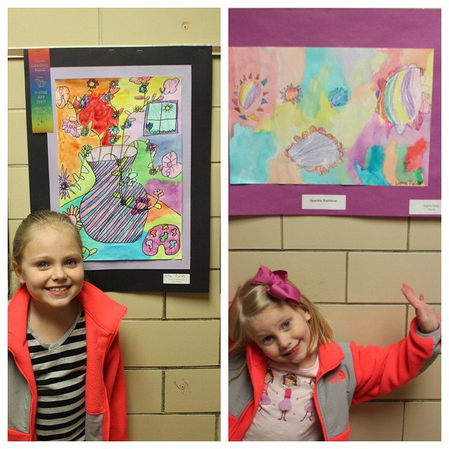 Day 57/365: It's Art Night at our elementary school!! #tazandbellyhappen