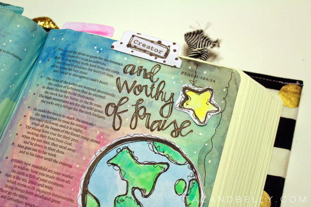 Created to Create: A Bible Journaling Video Tutorial | tazandbelly.com