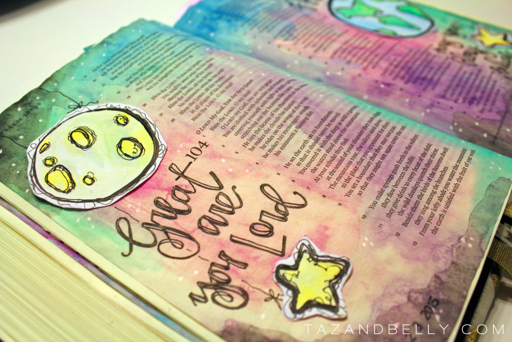 Created to Create: A Bible Journaling Video Tutorial | tazandbelly.com