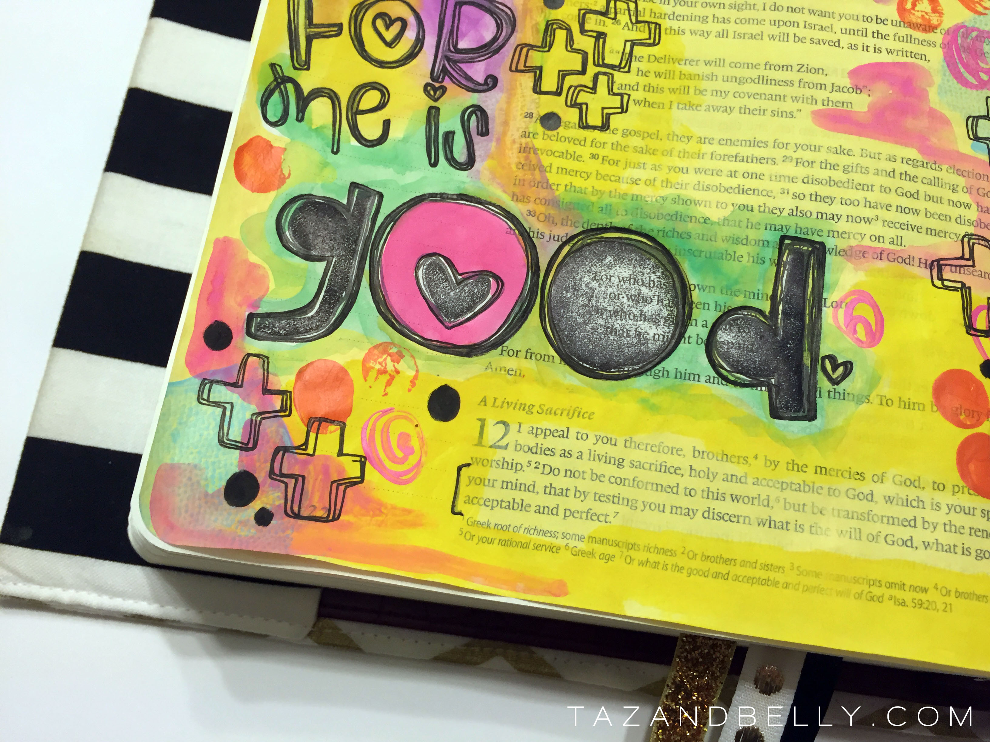 Bible Journaling: His Will For Me Is Good | tazandbelly.com