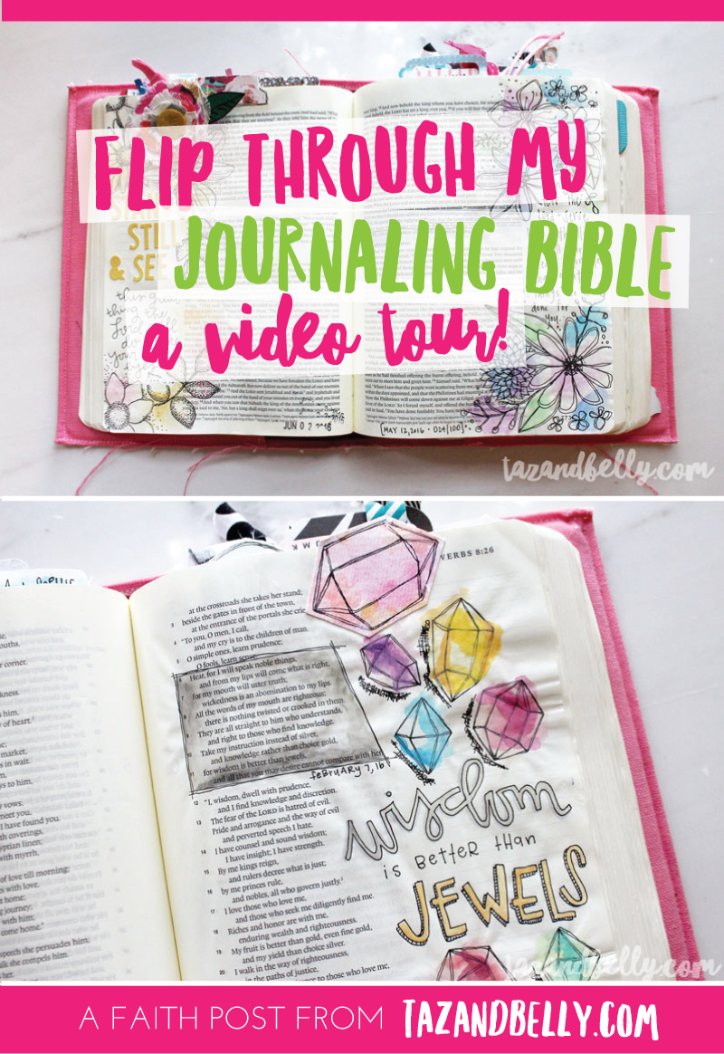 Flip Through My Journaling Bible | tazandbelly.com
