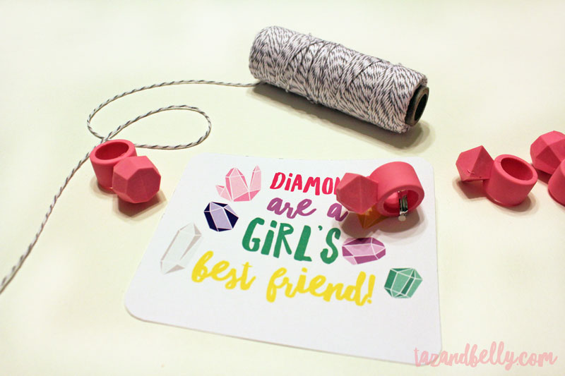 DIY Diamond Ring Valentines | tazandbelly.com