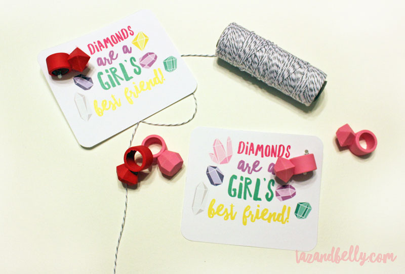 DIY Diamond Ring Valentines | tazandbelly.com