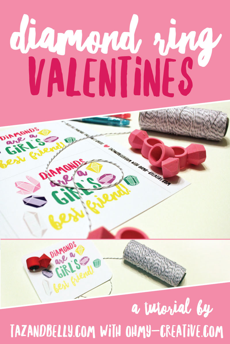 DIY Diamond Ring Valentines | tazandbelly.com