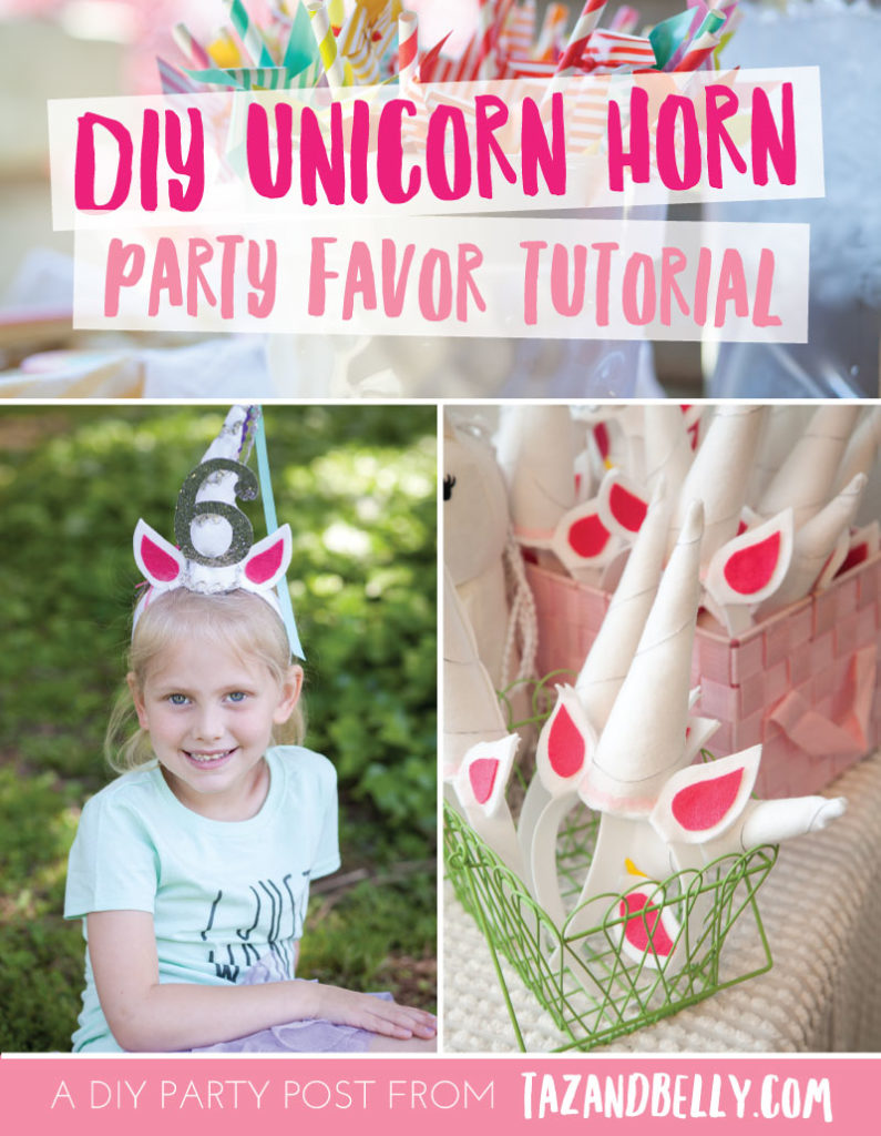 DIY Unicorn Horn Party Hats | tazandbelly.com