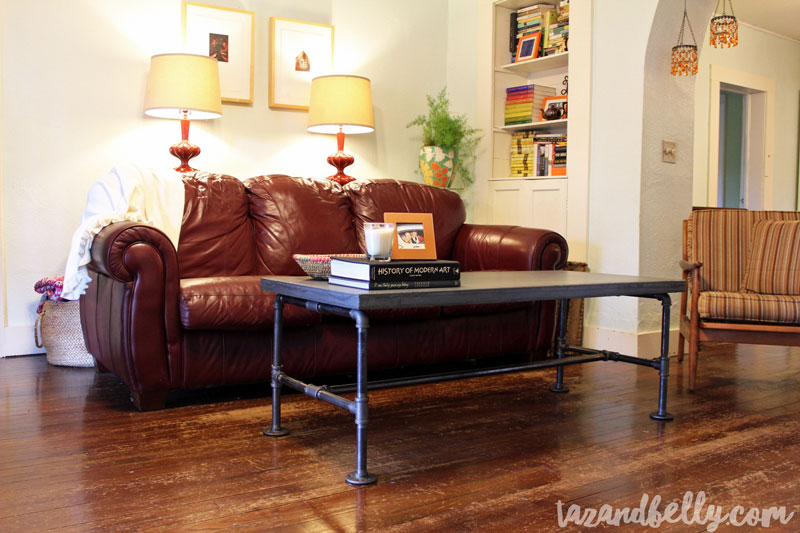 DIY Concrete & Pipe Fitting Coffee Table - Taz and Belly