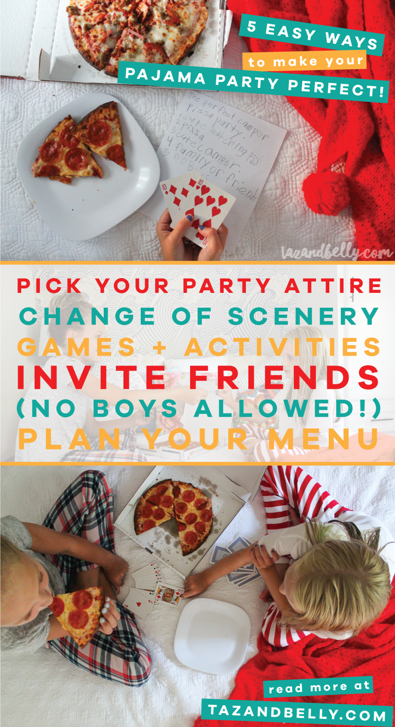 Planning a pajama party? Try these 5 Ways to Make Your Pajama Party Perfect! | tazandbelly.com