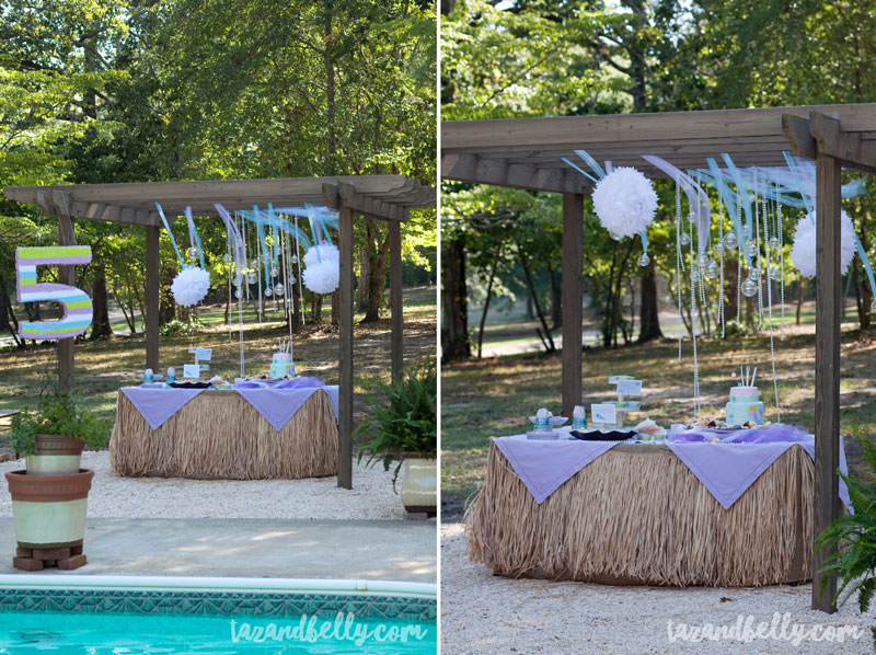 Mermaid Birthday Pool Party | tazandbelly.com