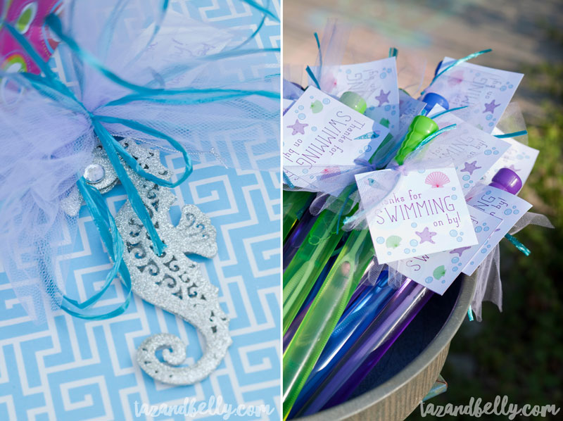 Mermaid Birthday Pool Party | tazandbelly.com