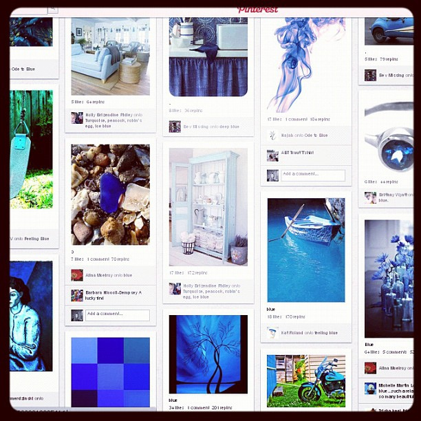 Lunchtime Pinterest break. #blue #febphotoaday