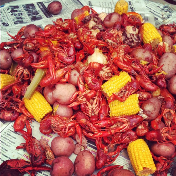 @amygmartin stole my thunder :). Crawfish boil with good friends!