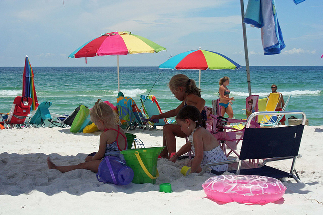 Girls in the Sand