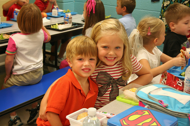 Ella & Connor at lunch