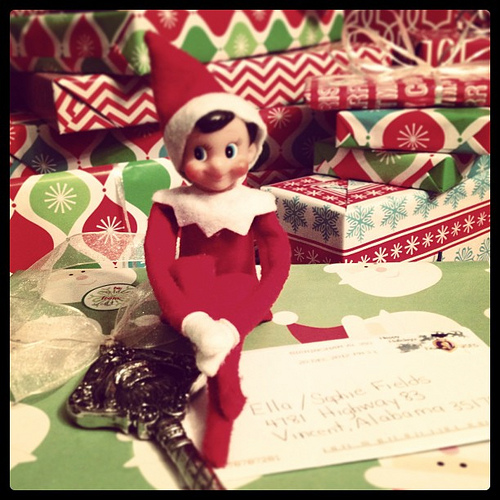 Day 24: Scout came with presents, a letter from Santa & the magic key! #thedailyscout #elfontheshelf #scenesfromtherockhouse