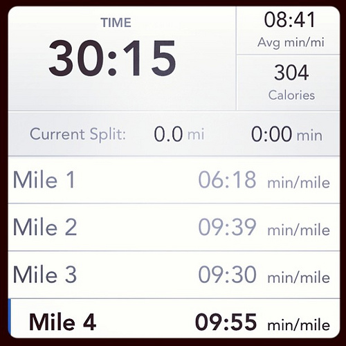 Boom! 8:41 avg pace and a BEAUTIFUL day for a lunchtime run :).