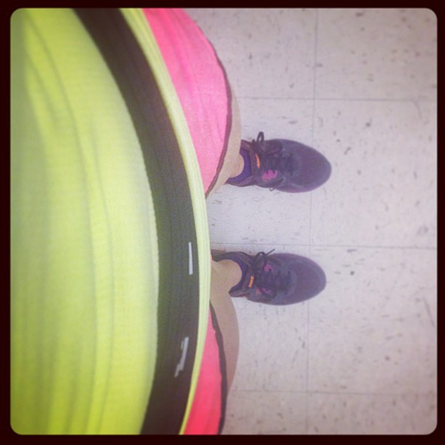 It was a neon run today! #teamfmf #50milesinmarch