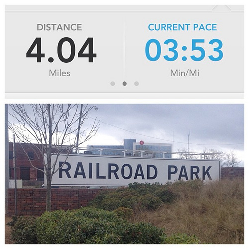 I don't know why my current pace says that... my last mile was about 8:13. #teamfmf #50milesinmarch