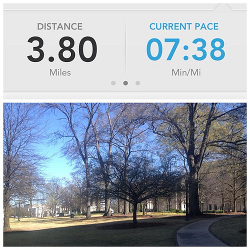 A beautiful & breezy four mile lunch break! #teamfmf #50milesinmarch