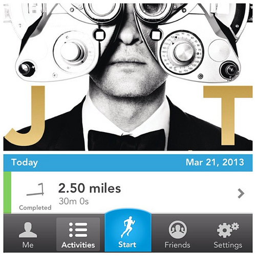 A few slow miles on the dreadmill with Mr. JT. #teamfmf #50milesinmarch #junkieforyourlove #dontholdthewall