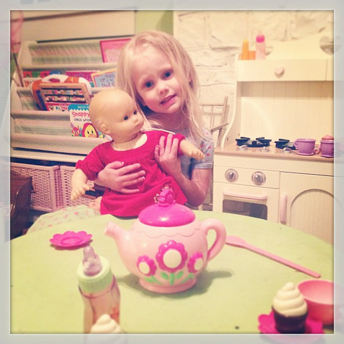 Tea party in progress.