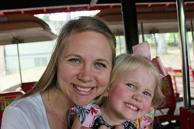 Mom & SK on the train