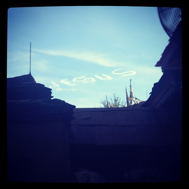 Didn't expect to find Jesus in the sky... #waltdisneyworld #animalkingdom