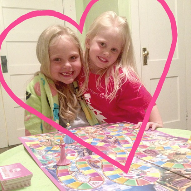 There was a lot of princess Candy Land playing around here tonight!