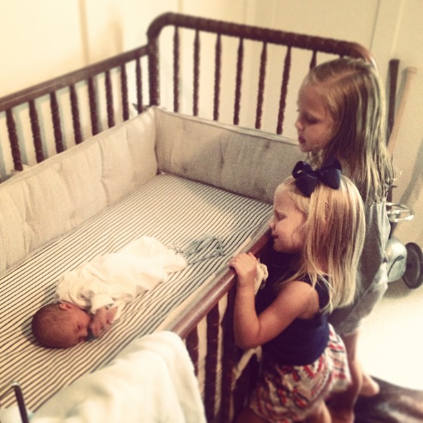 Guess who came home today?! Sister-cousins are HAPPY! #happybirthdayhudsonray