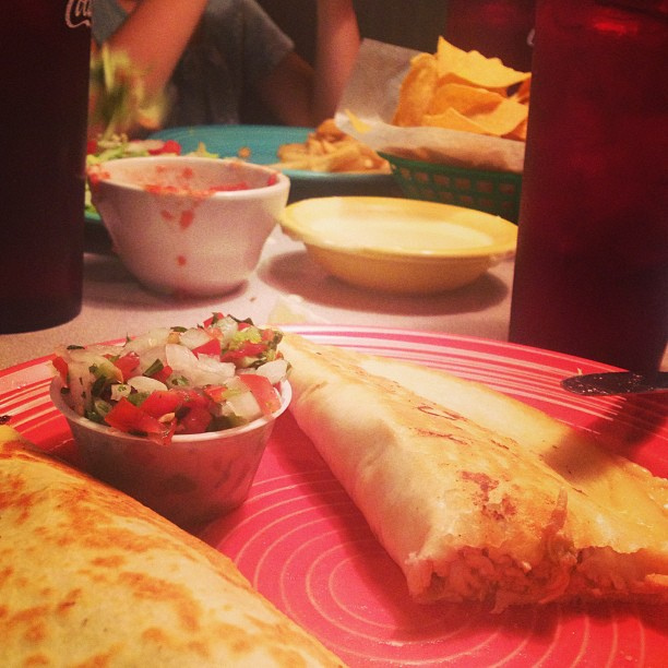 What to do when it rains on the last pool day of the year? Eat yummy Mexican food instead!