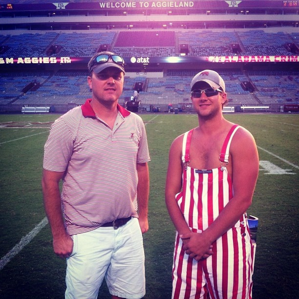 On the field, as always!! #rolltideyall #beattheaggies