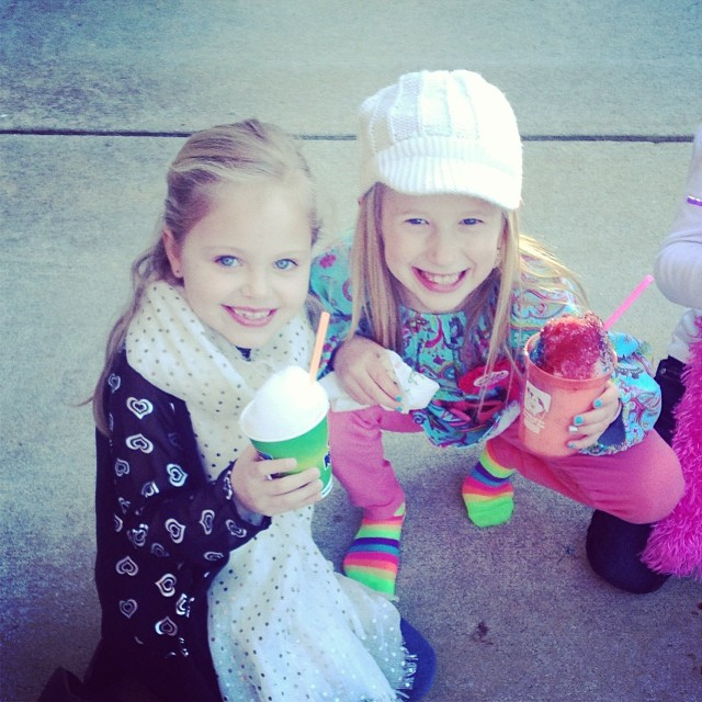 Super-cute birthday party today, complete with Kona Ice for the birthday girl! #fieldsfamily14