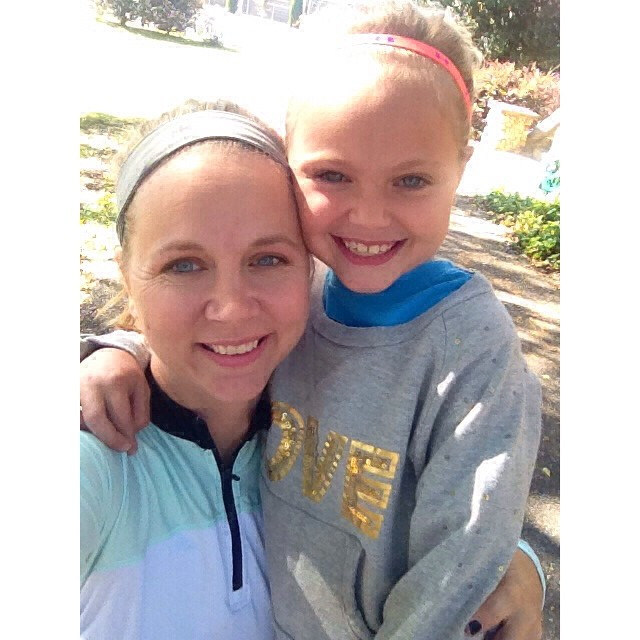 This girl was begging to get outside this afternoon. We added 3.25 towards #44milesinnovember. #kristinruns #ellarunstoo #halfmarathontraining #kidsmarathon #mercedesmarathon2015