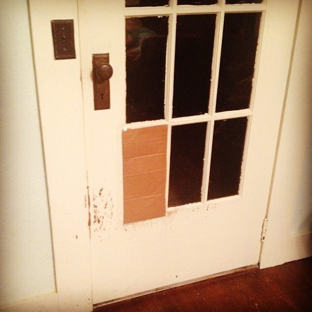 Well, it was bound to happen at some point! #tazstrikesagain #cardboardwindow