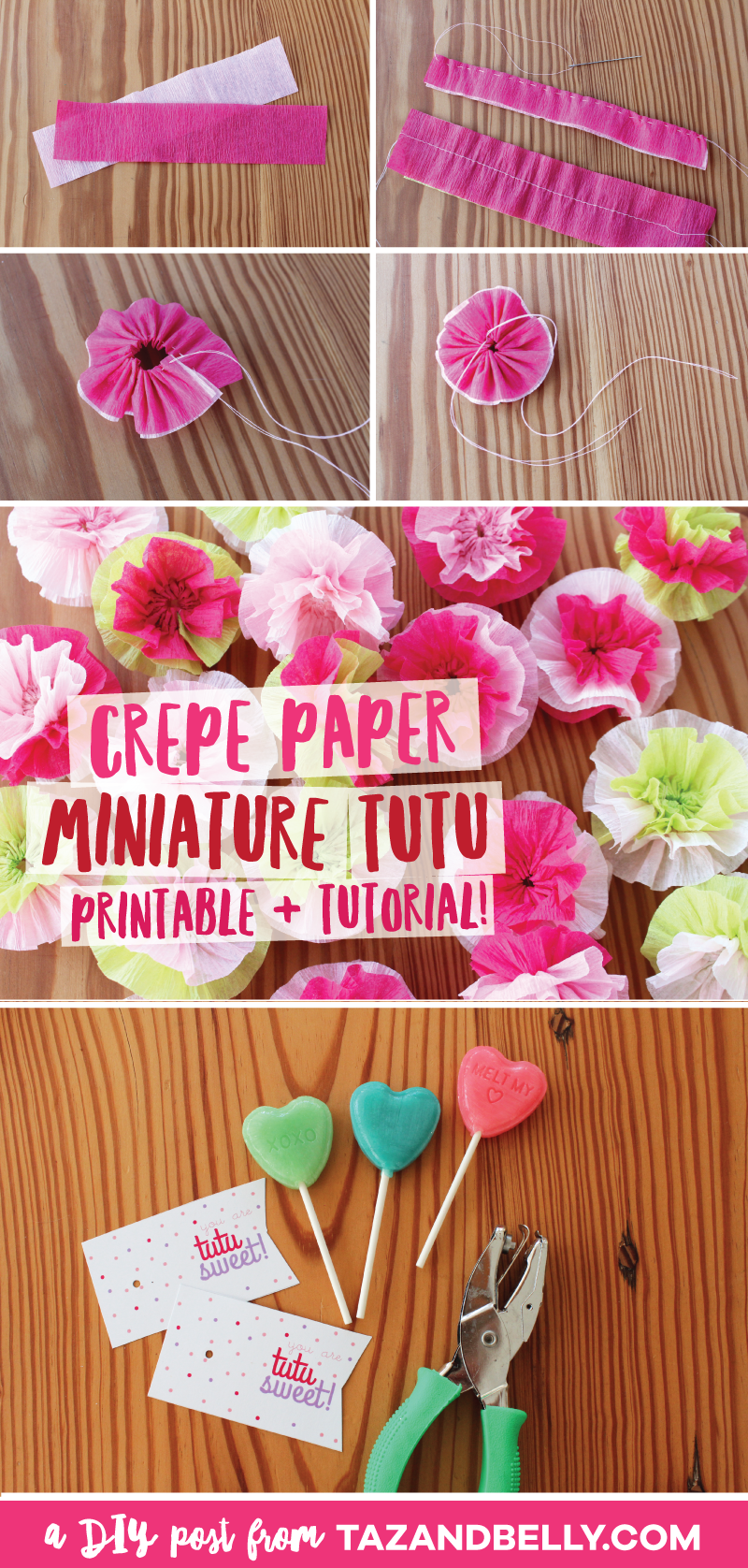 Tutu Lollipop Valentines Tutorial | tazandbelly.com