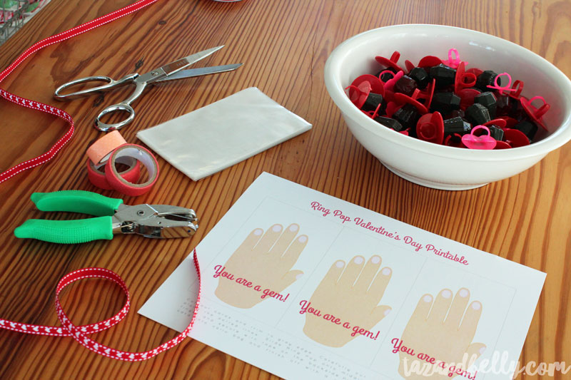 Ring Pop Valentines Printable & Tutorial | tazandbelly.com