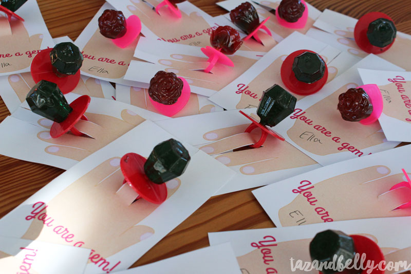 Ring Pop Valentines Printable & Tutorial | tazandbelly.com