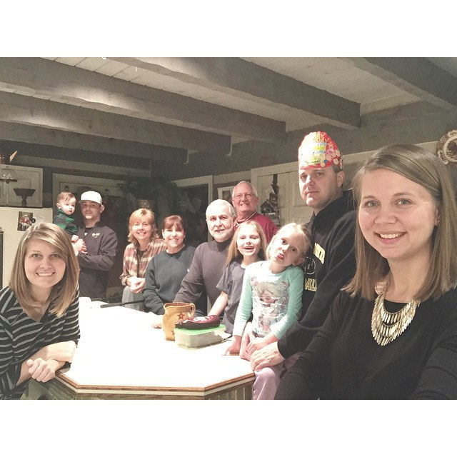 Day 30/365: Celebrating the birthday boy with some of my favorite people. We LOVE family night get dinner! #tazandbellyhappen #selfiestick #stopdropandselfie