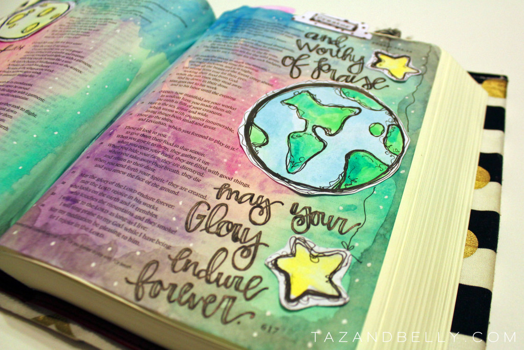 Created to Create: A Bible Journaling Video Tutorial | tazandbelly.com