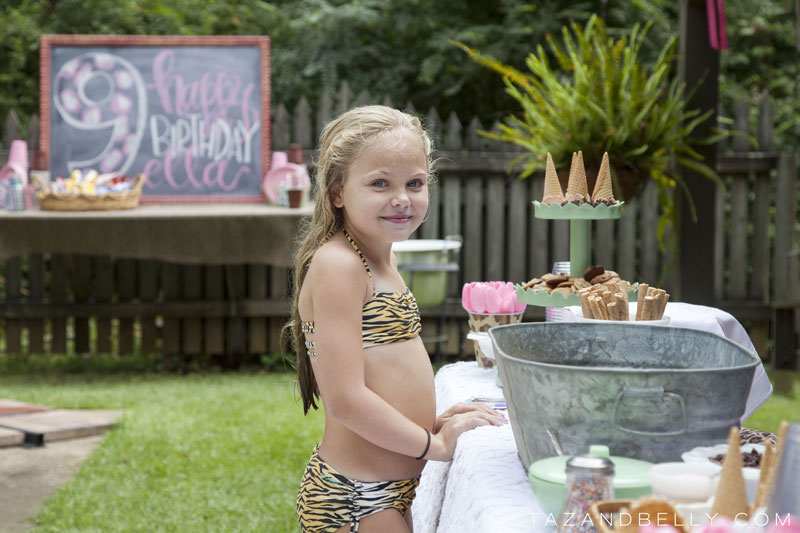 Ice Cream Pool Party | tazandbelly.com