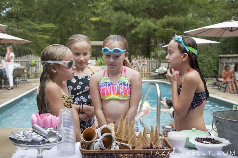 Ice Cream Pool Party | tazandbelly.com