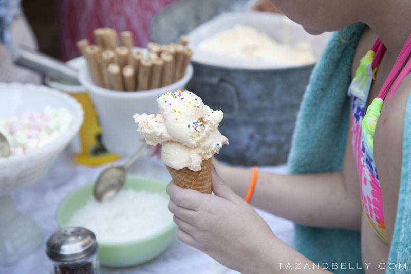 Ice Cream Pool Party | tazandbelly.com